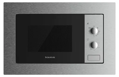 Einbaumikrowelle 20 l, 800 W, 1000 W Grill, 5 Programme, Timer, Edelstahl