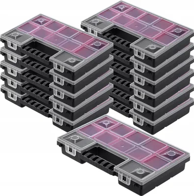 Image de KADAX Organiseur "Montagne", Autre rangement d'atelier, Magasin pour petites pièces avec couvercle, 29 cm, 12 pièces