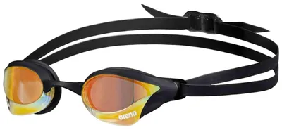 Obrázok produktu pre Arena Cobra Core Swipe Mirror, Unisex, Jedna veľkosť, Zlato, Termoplastická guma (TPR), Oranžová, Polykarbonát
