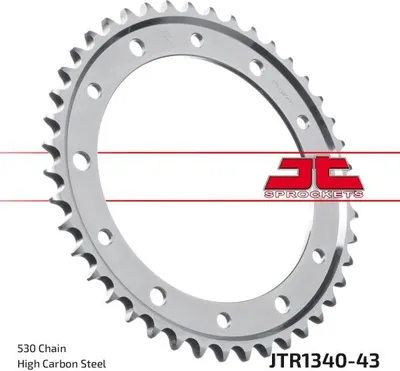Produktbild von Kettenrad 43 Zähne Teilung 530 Typ JTR1340 SILBER für für Honda CB 1000 / VFR 750 800