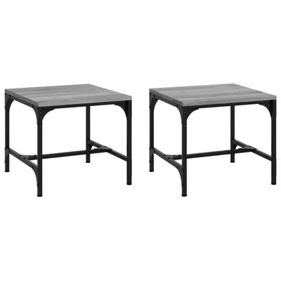 Produktbild von vidaXL Beistelltische 2 Stk. Grau Sonoma 40x40x35 cm Holzwerkstoff