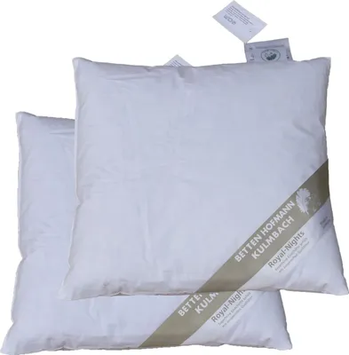 Produktbild von 2 Stück Betten Hofmann Daunenkissen Nacken 40x40 cm 100 g neue Daunen Kopfkissen Kleinkissen