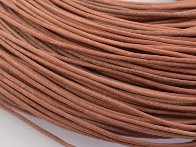 Produktbild von Vintageparts 2 m echtes Lederband hellbraun 1,5 mm