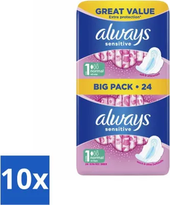 Produktbild von Always - Damenbinden - Normal - 24 Damenbinden - Vorteilspack - 10 Stücke
