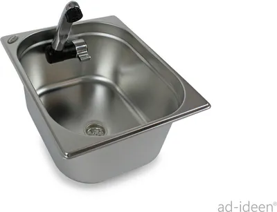 Immagine prodotto di Lavello in acciaio inox Lavello da campeggio Lavello integrato + scarico 325x265x150 L