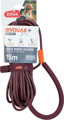 Image de Zolux BVK Laisse à pister ronde silicone rouge