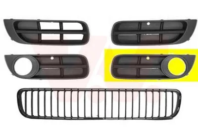 Produktbild von VAN WEZEL Lüftungsgitter Grill Stoßfänger für SKODA Fabia II Schrägheck (542) mit Loch/Löchern für Nebellampen