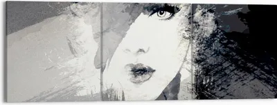 Produktbild von Bild auf Leinwand - Leinwandbild - Frau Gesicht - 150x50cm - Wand Bild - Wanddeko - Wandbilder - Leinwanddruck - Bilder - Kunstdruck - Wanddekoration - Leinwand bilder - Wandkunst - CA150x50-3757