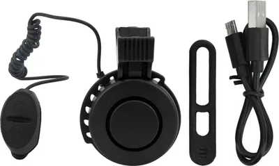 Produktbild von Elektrische Fahrradhupe, wasserdichte USB-wiederaufladbare Fahrradklingel für Mountain Road Scooters, Lenker, Schwarz