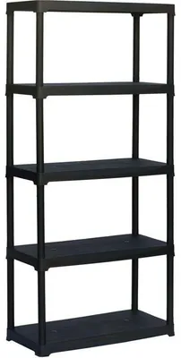 Obrázok produktu pre Regál, TOOD ETA 845, 5 políc, plast, 80 x 39 x 180 cm, čierny