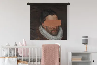 Produktbild von MuchoWow® Wandteppich Wandbehang Wilhelm von Oranien - Kunst - Gemälde 90x90 cm Tapisserie Dekoration Wandtuch - Wandaufhänger