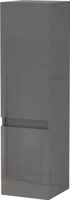 Produktbild von Hochschrank 110cm Dunklegrau Hochglanz Badschrank Seiteschrank Hängeschrank Badezimmerschrank