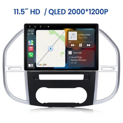 Obrázek produktu pro 11,5" autorádio s CarPlay a Androidem, 2 GB + 64 GB, pro Mercedes-Benz Vito W447 (2014–2022), GPS navigace, Wi-Fi, Bluetooth, DAB+, SWC, USB, DSP, RDS