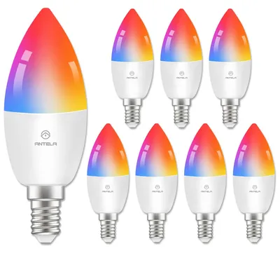 LED-Lampe E14 4,5W 385LM RGB+CCT, smart, 8er-Pack, Alexa-kompatibel
