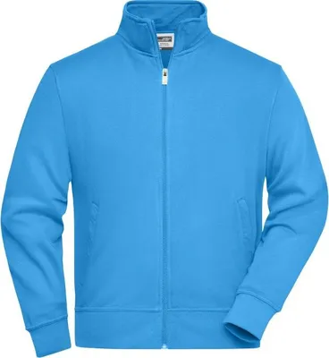 Produktbild von Sweat-Jacke mit Stehkragen und Reißverschluss aqua, Gr. 6XL