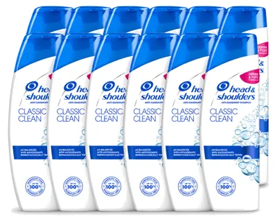 Immagine prodotto di 12 flaconi di shampoo Head & Shoulders Classic Clean da 200 ml - Confezione - 12 pezzi