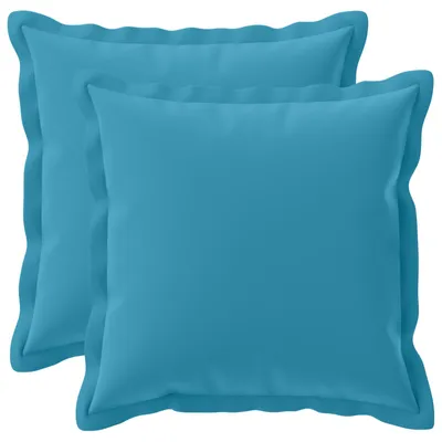 Immagine prodotto di vidaXL, 2 federe per cuscini, colore blu cielo, 50 x 50 cm, in poliestere