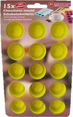 Produktbild von Lebensmittelechte Silikon Pralinenform Rosen flexibel 15 Förmchen ø 28x18mm