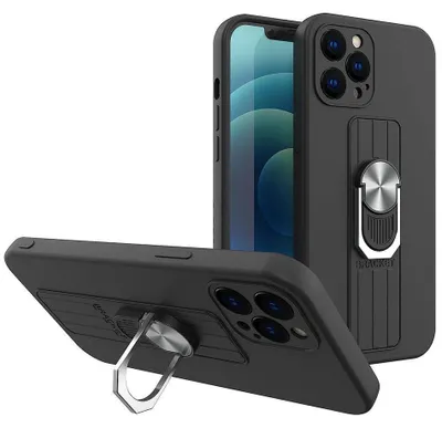 Produktbild von Silikonringhülle mit Fingerhalterung und Ständerfunktion für Smartphones