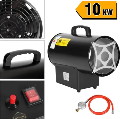 Produktbild von Jayseuw Gasheizgebläse Heizlüfter Elektroheizung 10kW mit einem Druckminderer 240V - Bauheizer Elektroheizer Heizgeraet Heizgebläse für 150㎡ Werkstätten