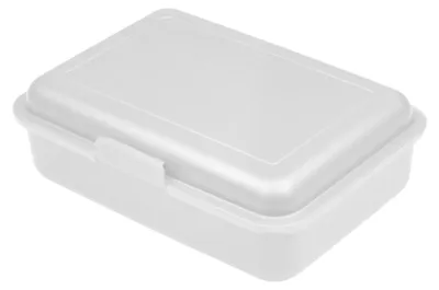 Image de Boîte à goûter pour enfants - "School-Box" moyenne  Germany et sans BPA, boîte à goûter robuste avec fermeture à clic pour l'école, le jardin d'enfants et les loisirs - Transparent