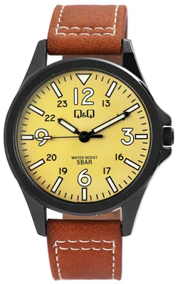 Produktbild von Q&Q Herrenuhr mit Kunstlederionsarmband