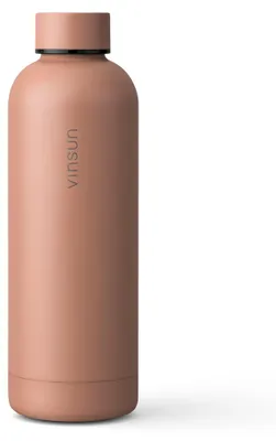 Produktbild von Trinkflasche Edelstahl 500ml Thermoflasche isoliert Sport Flasche nude Vinsun