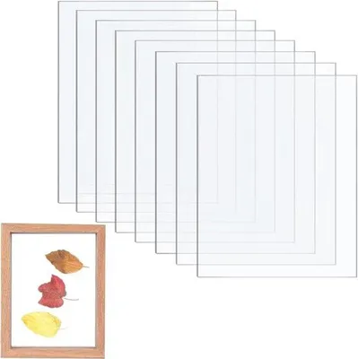 Productafbeelding van Set van 8 Transparante Acrylaatplaten 1 mm 10 x 15 cm voor Displays, Schilderijen en Creatieve Projecten