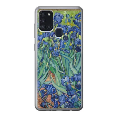 Produktbild von MuchoWow® Handyhülle Schutzhülle Hülle für Samsung Galaxy A21s Schwertlilien - Vincent van Gogh Silikon Softcase Handy Hülle - Hartschale