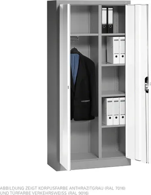 Produktbild von Akten-Garderobenschrank Aktenschrank Büroschrank Aktenregal 195x93x40 cm