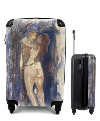 Produktbild von MuchoWow® Koffer Handgepäck Trolley Rollkoffer Kleine Reisekoffer mit 4 Rollen - Tod und Leben - Edvard Munch - Cabin Size < 55x40x23 cm & 55x40x20 cm - Fotokoffer - Kabinenkoffer - Boardgepäck - Reise-Box - Reisekoffer - Reisegepäck - Koffer mit Bild - Trolley für Kinder