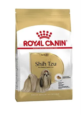 A bag of Royal Canin Shih Tzu Adult dog food.