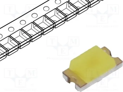 Immagine prodotto di 5 LED, 7000K, 45÷180 mcd, SMD 0603, 130°, bianco freddo, 5 mA, 2,7÷3,15 V, VLMW1300-GS08, LED