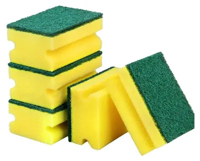 Immagine prodotto di 140 pezzi Spugna abrasiva 95x69x42mm Set di spugne per pulizia pentole Spugna da cucina giallo