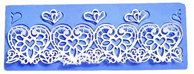Herz-Silikonform, 19x7 cm, antihaftbeschichtet, für Fondant & Kuchen