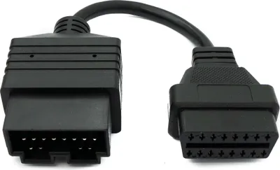Produktbild von OBD Kabel 10 cm OBD 2 Buchse für Kia 20pin in Schwarz für Auto Diagnose