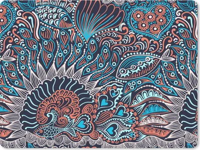 Produktbild von MuchoWow® Mauspad Mousepad Fisch - Koralle - Unterwasser - Abstrakt - Muster 23x19 cm - Mousepads - Maus Mat - Pad - Mausunterlage - Schreibtischunterlage - Mauspad