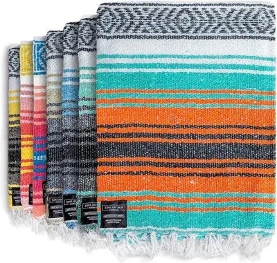 Obrázok produktu pre Mexická plážová deka – ručne tkaná serape na pláž, piknik, jógu, kempovanie
