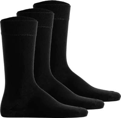 Produktbild von Hudson Uni Socken, 3er Pack - Simply, Basic Socken, einfarbig Schwarz 35-38