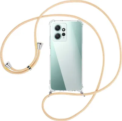 Produktbild von Handykette Backcover-Schutzhülle mit Band (Metall silberfarben) für Xiaomi Redmi Note 12 4G (6.67'') - Goldkordel