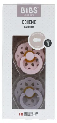 Productafbeelding van Bibs Fopspeen Maat 1 Blossom Lila (2 stuks)