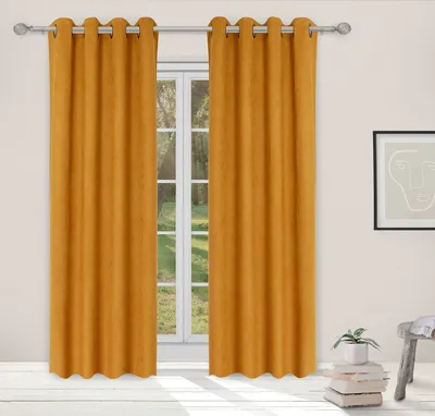 Image de LINDER VelvetElegance Rideaux "Suedine Yam" avec anneaux 145x260cm