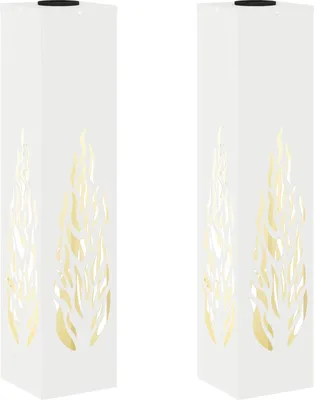 Image de Lumière de chemin LED solaire 2 pcs Blanc Acier laminé à froid