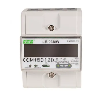 Produktbild von Zweitarif-Stromzähler, 3-phasig, 2-Wege mit Modbus RTU, zur Direktmessung