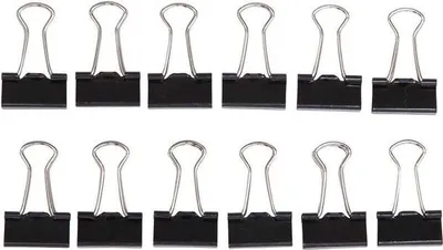 Produktbild von MAUL Foldback-Klemmer Federstahl Metall 12 Stück 15 mm schwarz