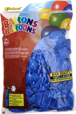 Immagine prodotto di Palloncini Globos blu (n. 12/100 pezzi in busta)