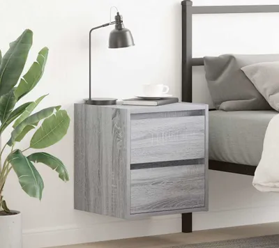 Obrázek produktu pro vidaXL Nástěnný noční stolek Grey Sonoma 38x34x40 cm