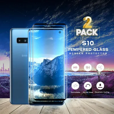 Obrázok produktu pre 2-balenie Samsung Galaxy S10 Ochranné sklo na displej - Tvrdené sklo 9H - Super kvalita 3D