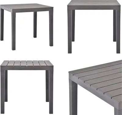 Immagine prodotto di vidaXL Tavolo da giardino color moka 78 x 78 x 72 cm in plastica - Tavolo da giardino - Tavoli da giardino - Tavolo da pranzo - Tavoli da pranzo