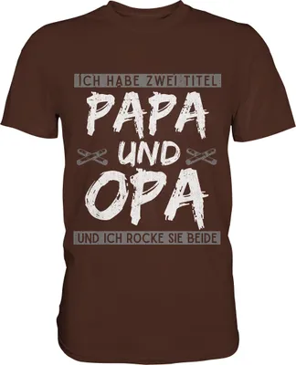 Produktbild von Opa rockt Herren Premium T-Shirt – Brown / M
